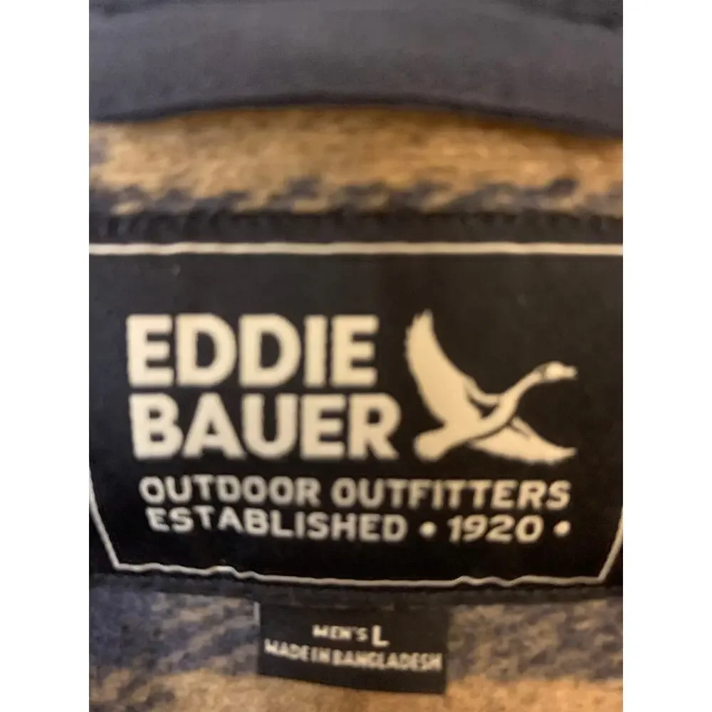 Eddie Bauer Shacket Overshirt Classic Buffalo Plaid Heavy Flannel NWT Mens SZ L